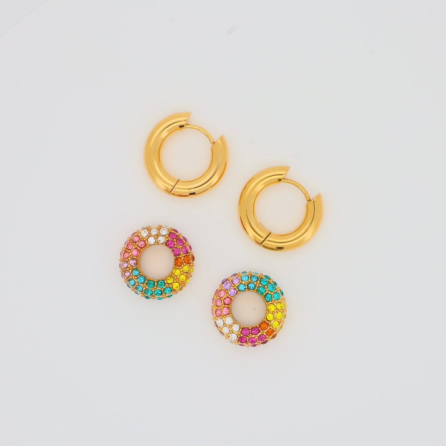 Rainbow Chunky Hoops