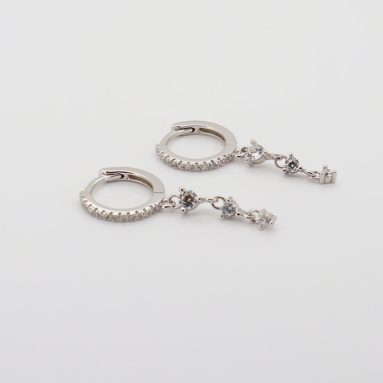 Lucky Charm Hoops Silver
