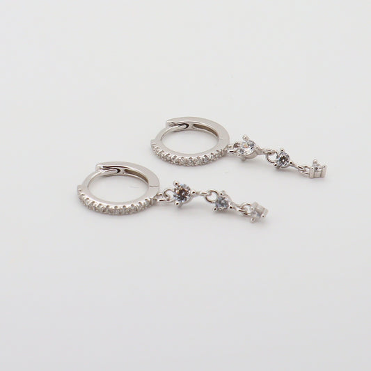 Lucky Charm Hoops Silver