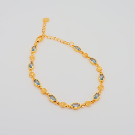 Gemma Topaz Bracelet Gold