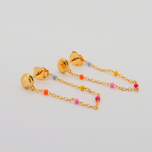 Enamel Drop Earring