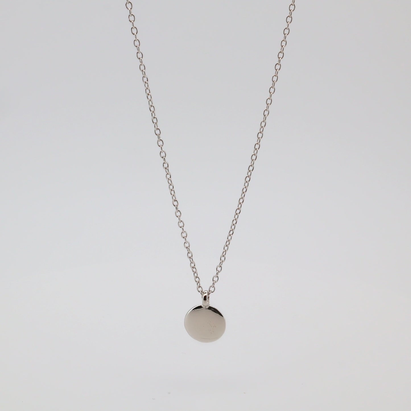 Coin Pendant Necklace Silver