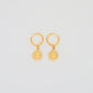 Sunburst Charm Hoops