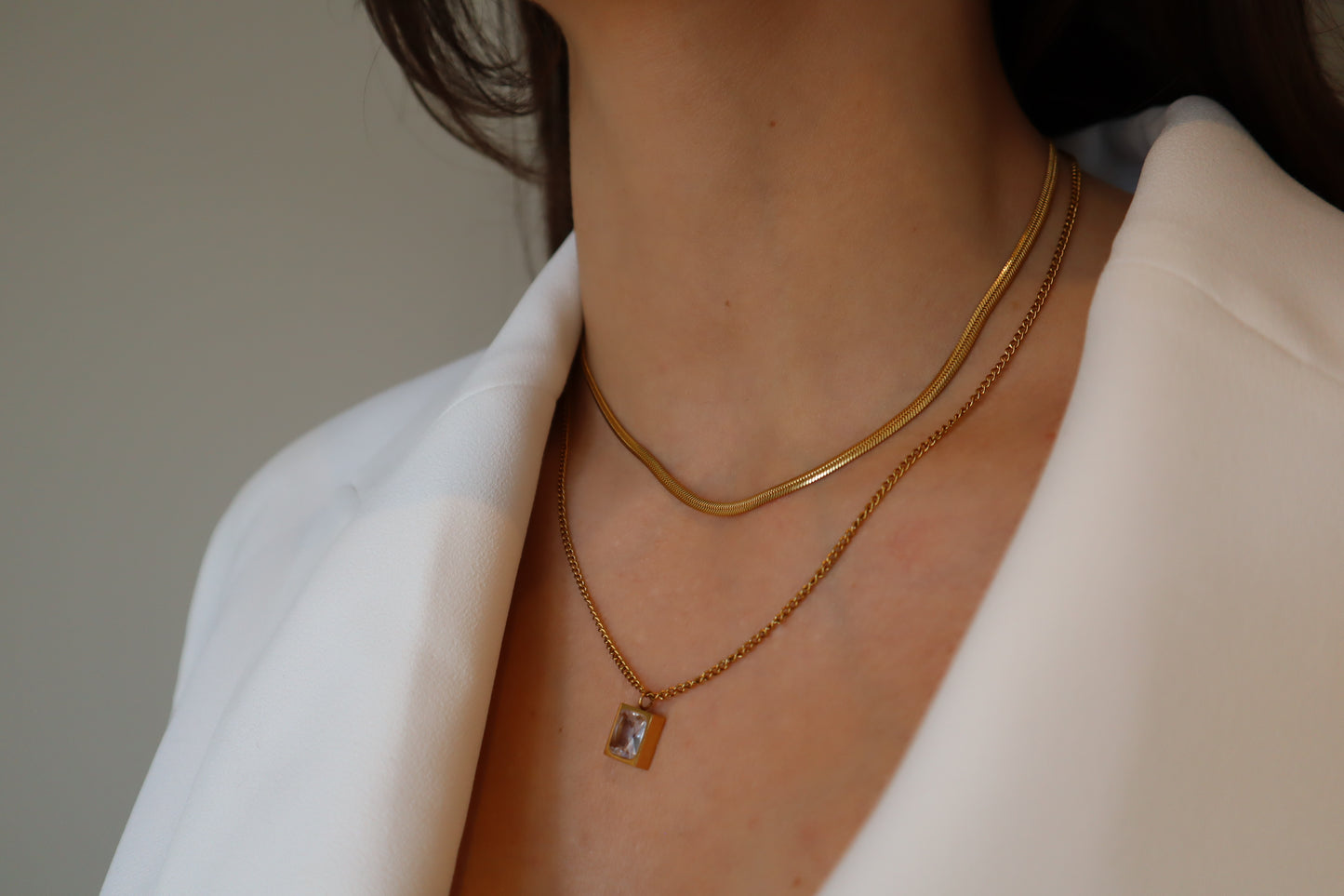 Snake Chain Duo Necklace
