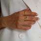 Noble Zirconia Ring Gold