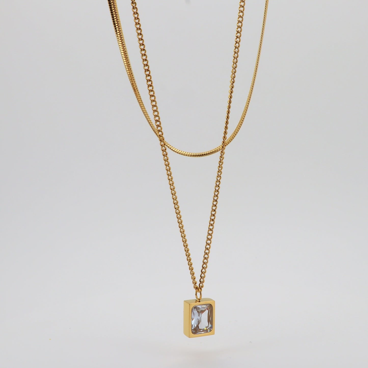 Snake Chain Duo Necklace