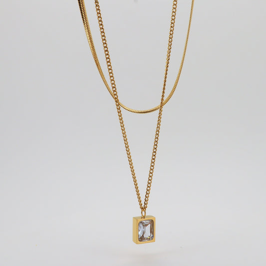 Snake Chain Duo Necklace