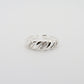 Croissant Zirconia Ring Silver