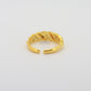 Croissant Zirconia Ring Gold