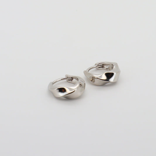 Twisted Hoops Silver