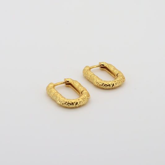 Textured Hoops Gold