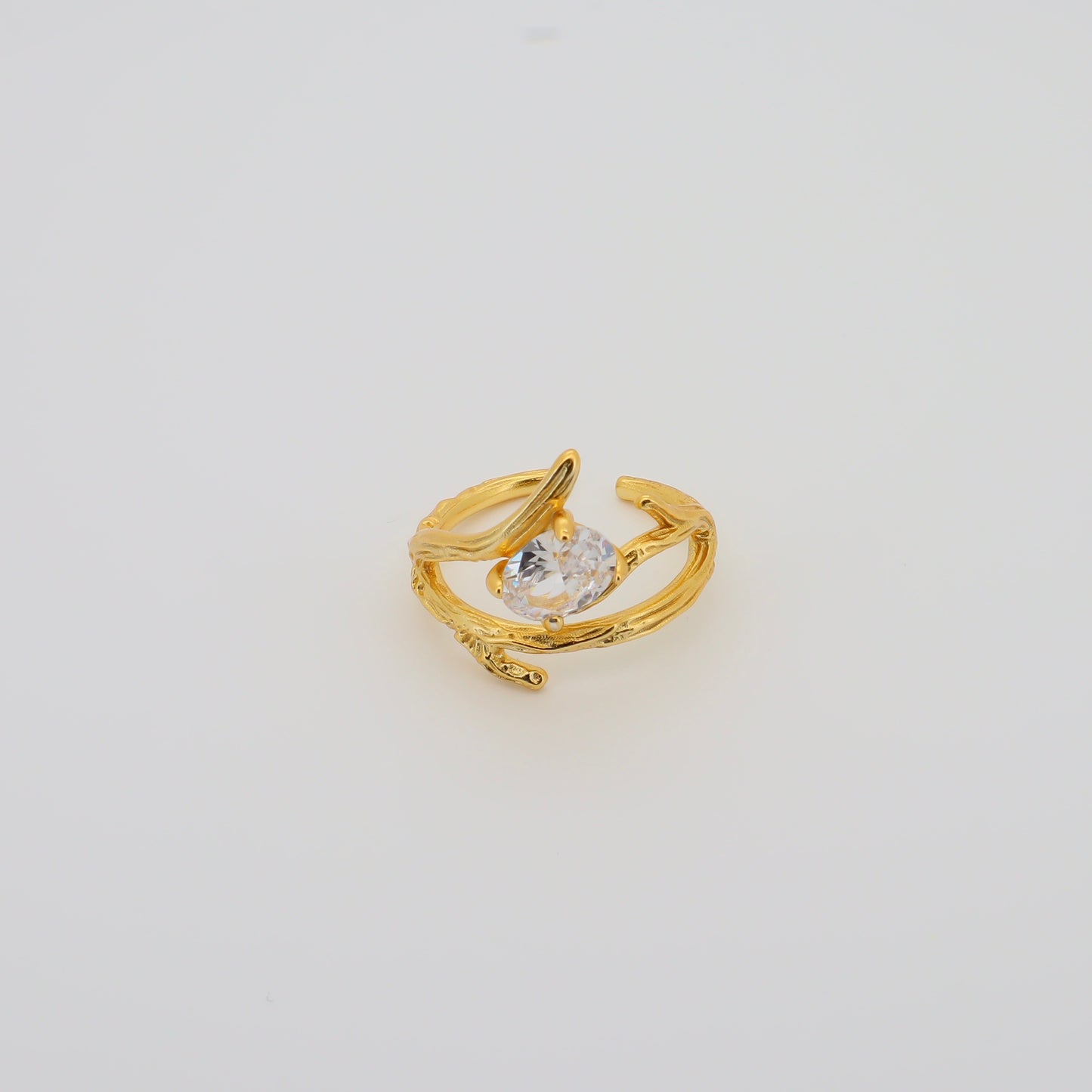 Crystal Cluster Ring Gold