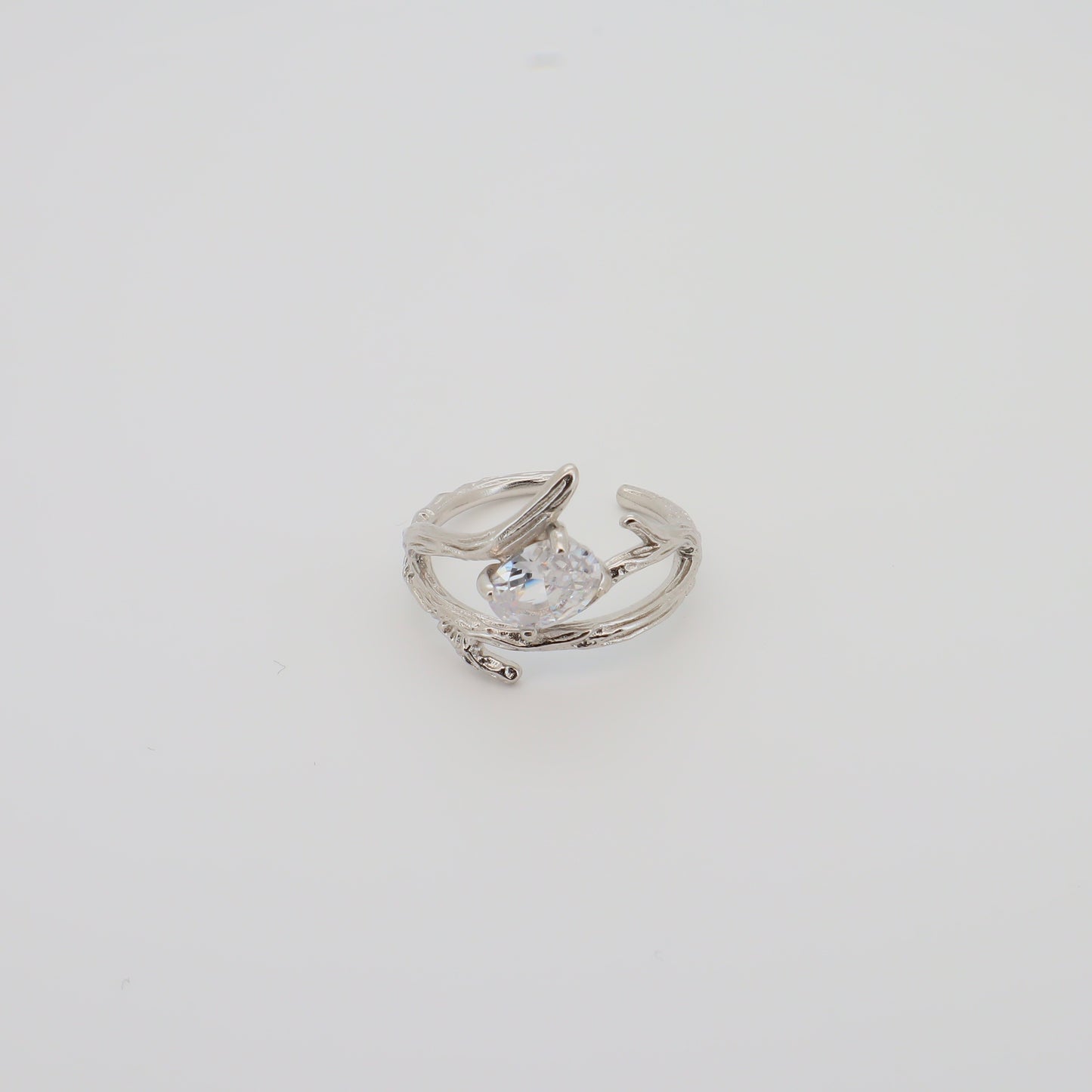 Crystal Cluster Ring Silver