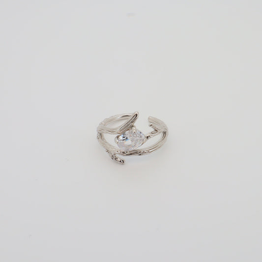 Crystal Cluster Ring Silver