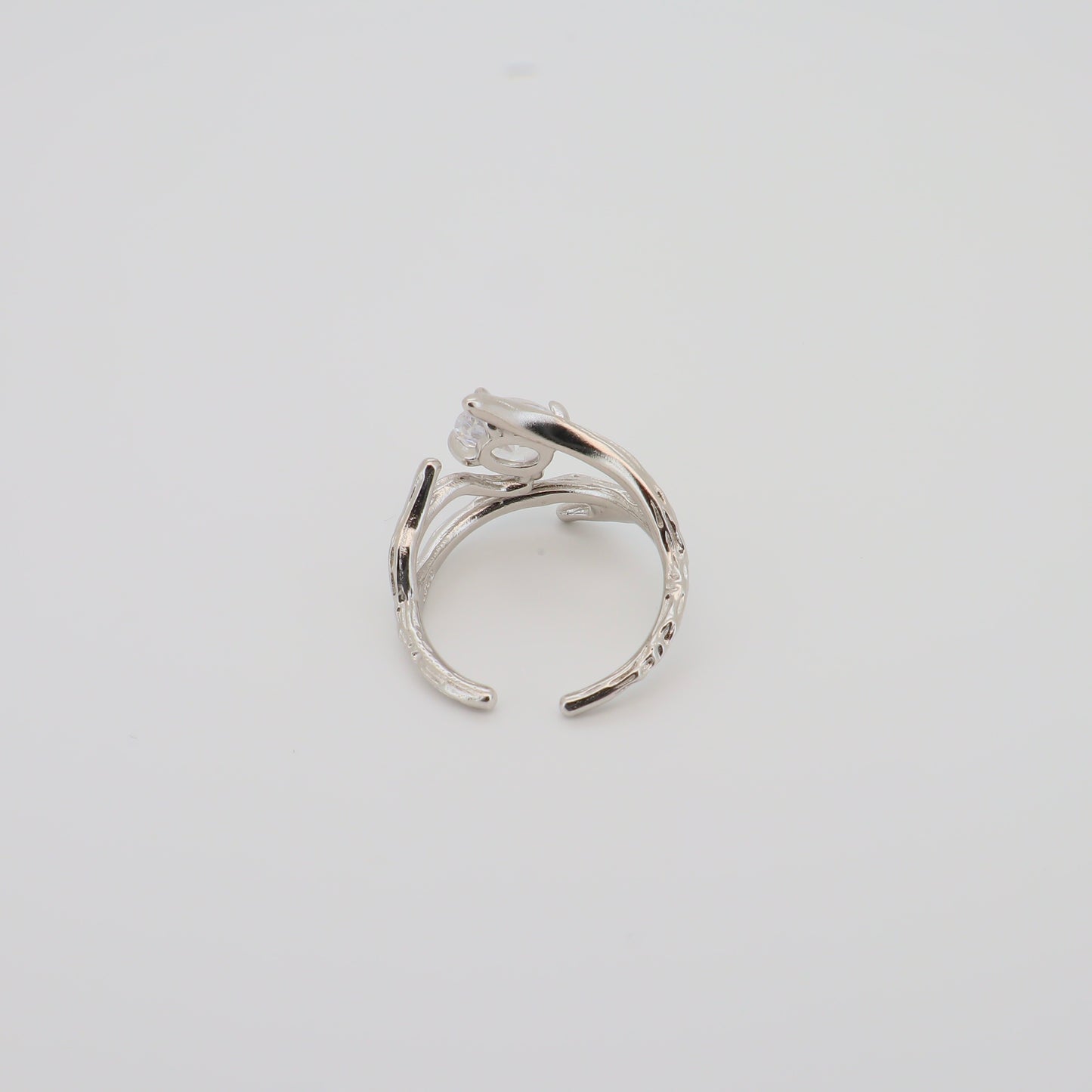 Crystal Cluster Ring Silver