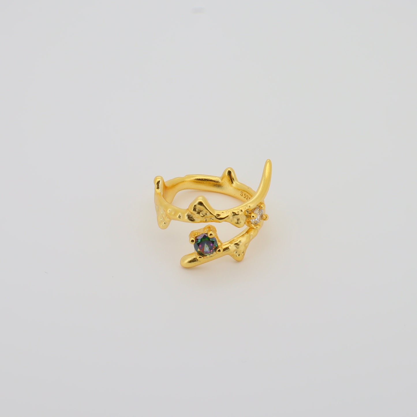 Noble Zirconia Ring Gold